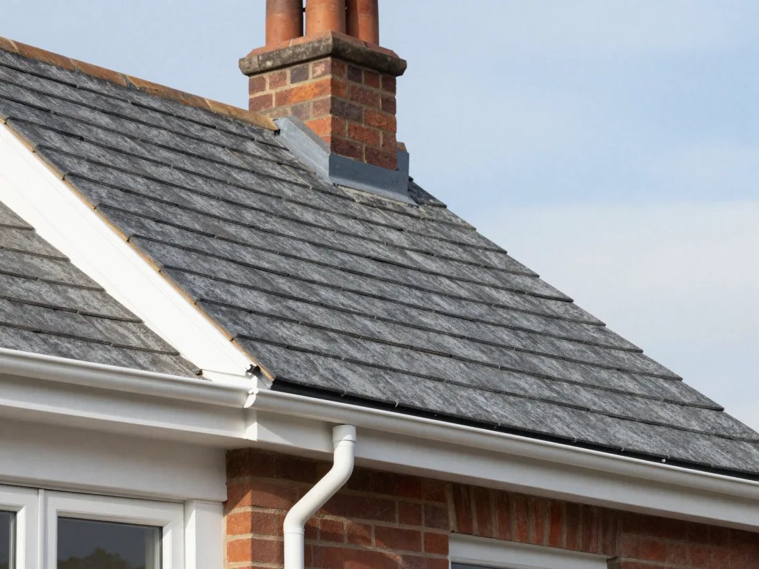 Well-kept roofline and exterior of a family house