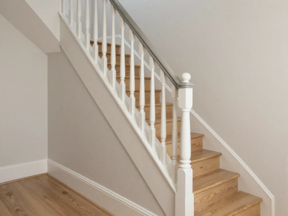 Modern hallway with crisp painted finishes